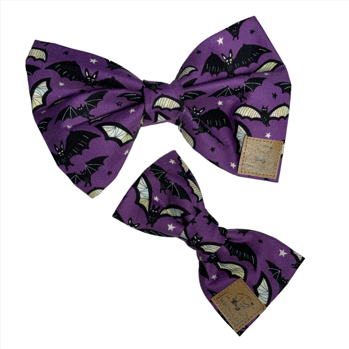 Bats on Purple Bow Tie- Glows in the Dark