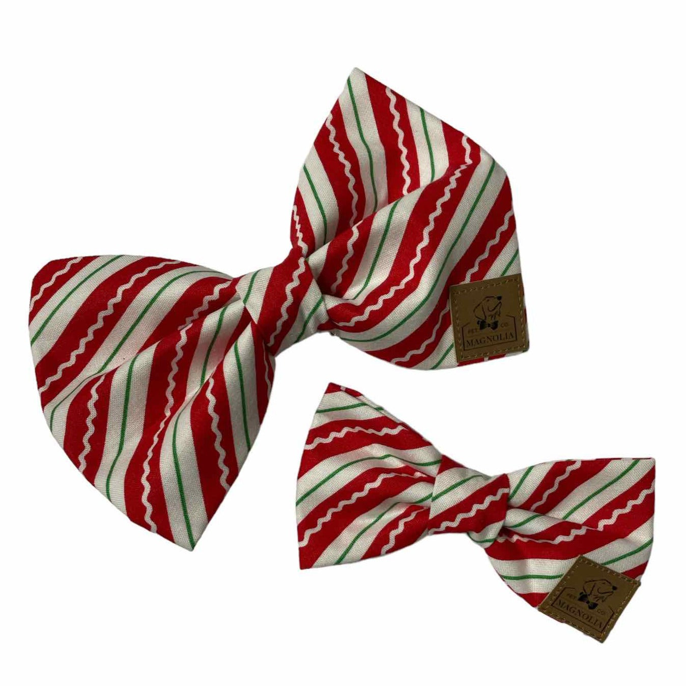 Candy Cane Stripe Dog Bow Tie