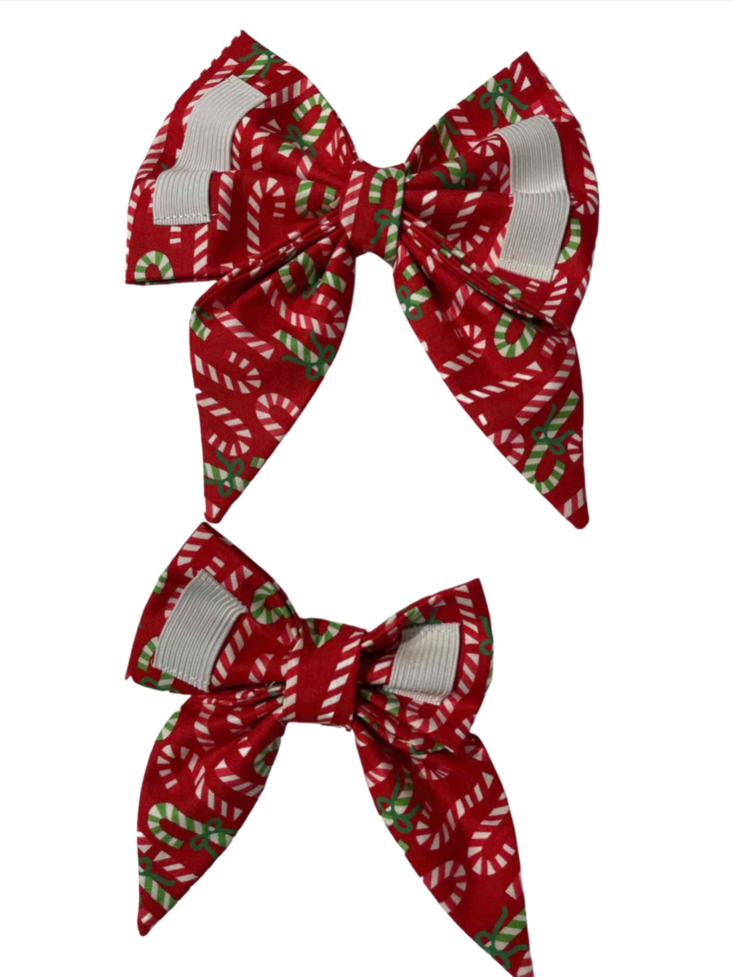 Candy Cane Green and Red Bow