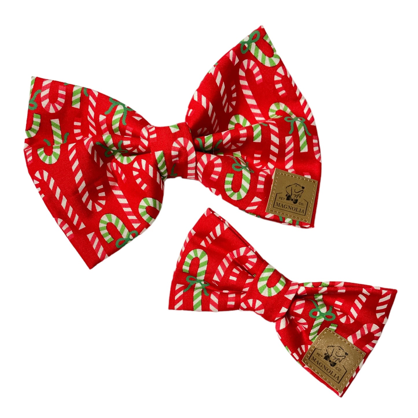 Candy Cane Green and Red BowTie