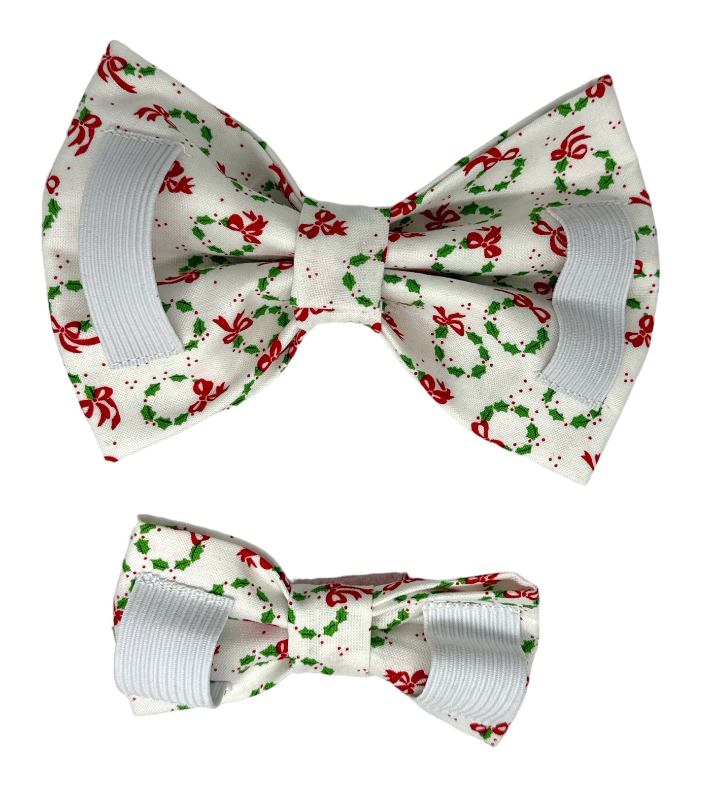 Christmas Wreath Dog Bow Tie