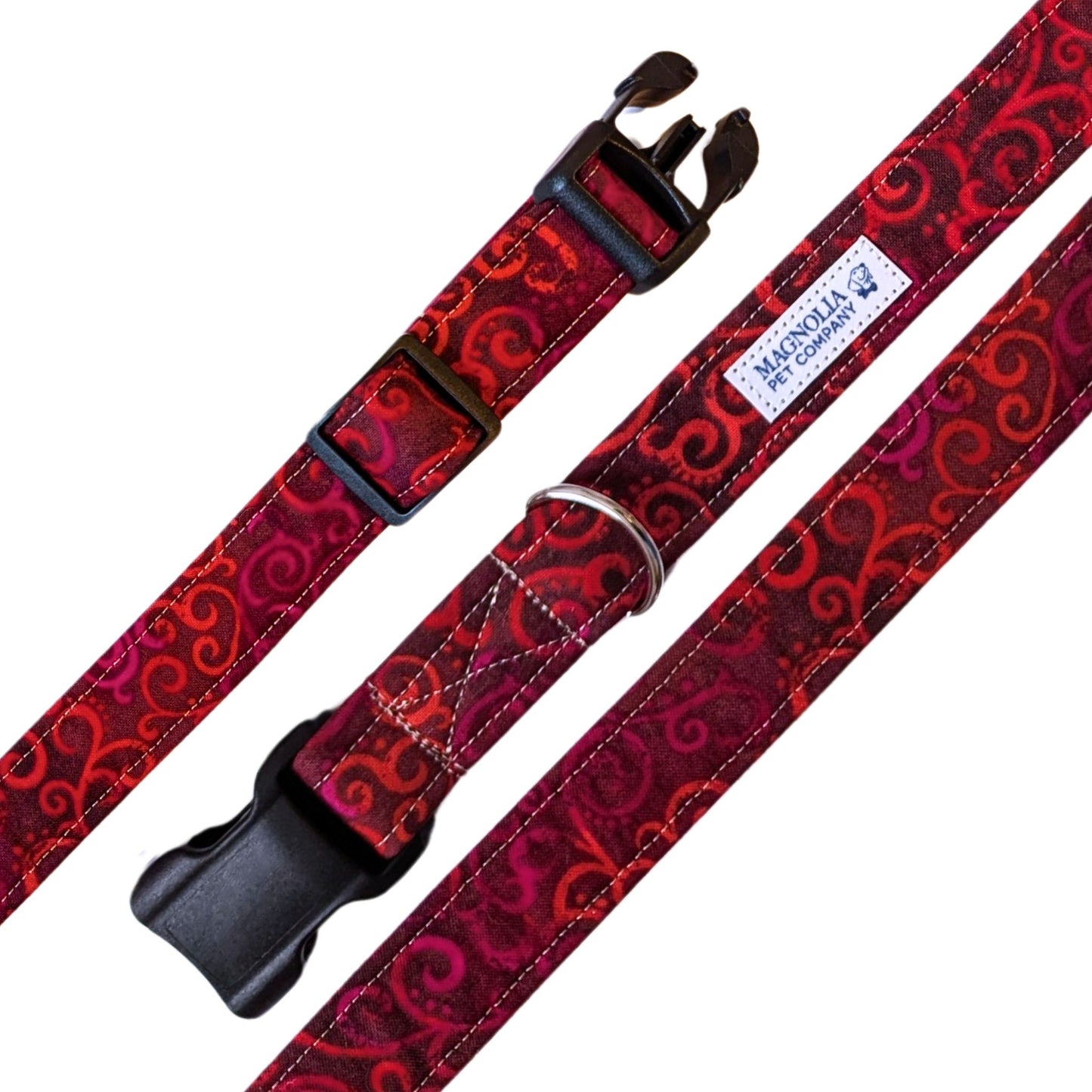 rich red hue and swirling patterns in various shades of red