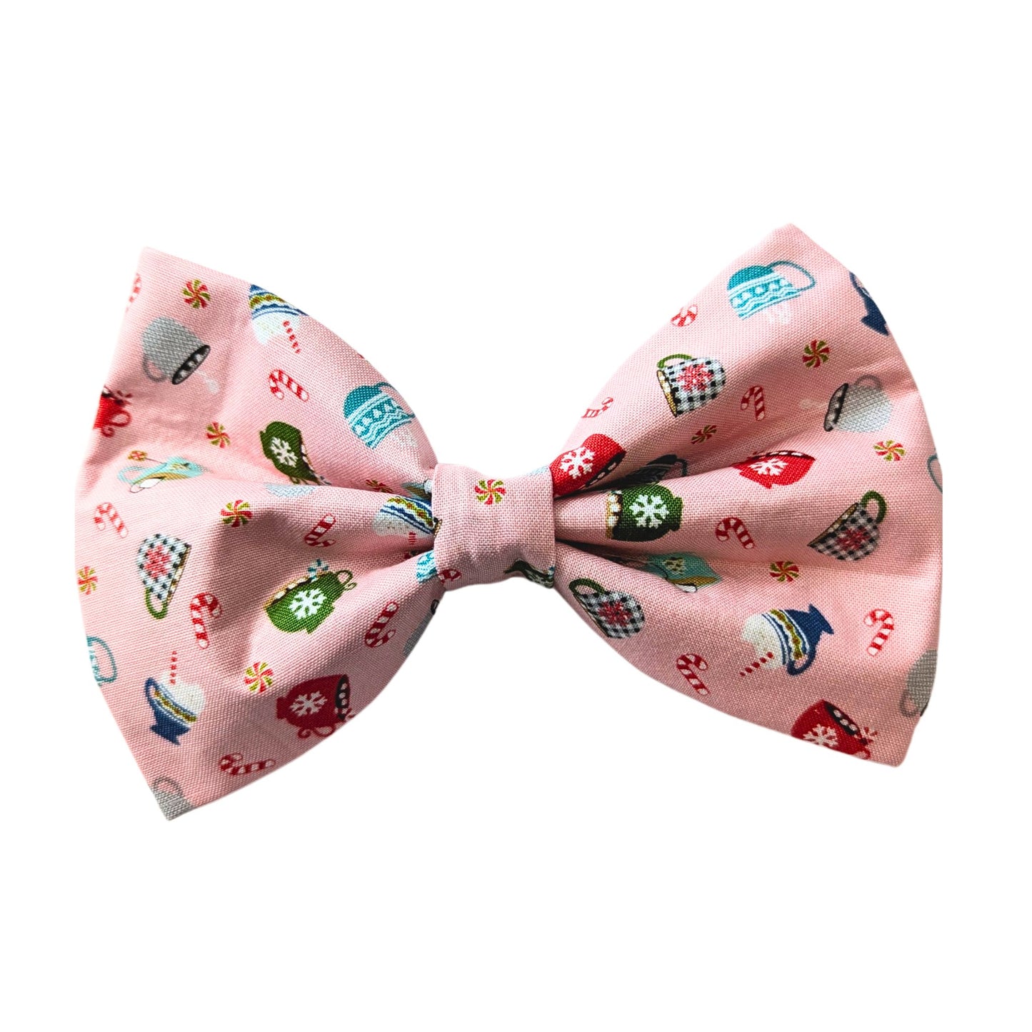 Hot Cocoa Pink Dog Bow Tie