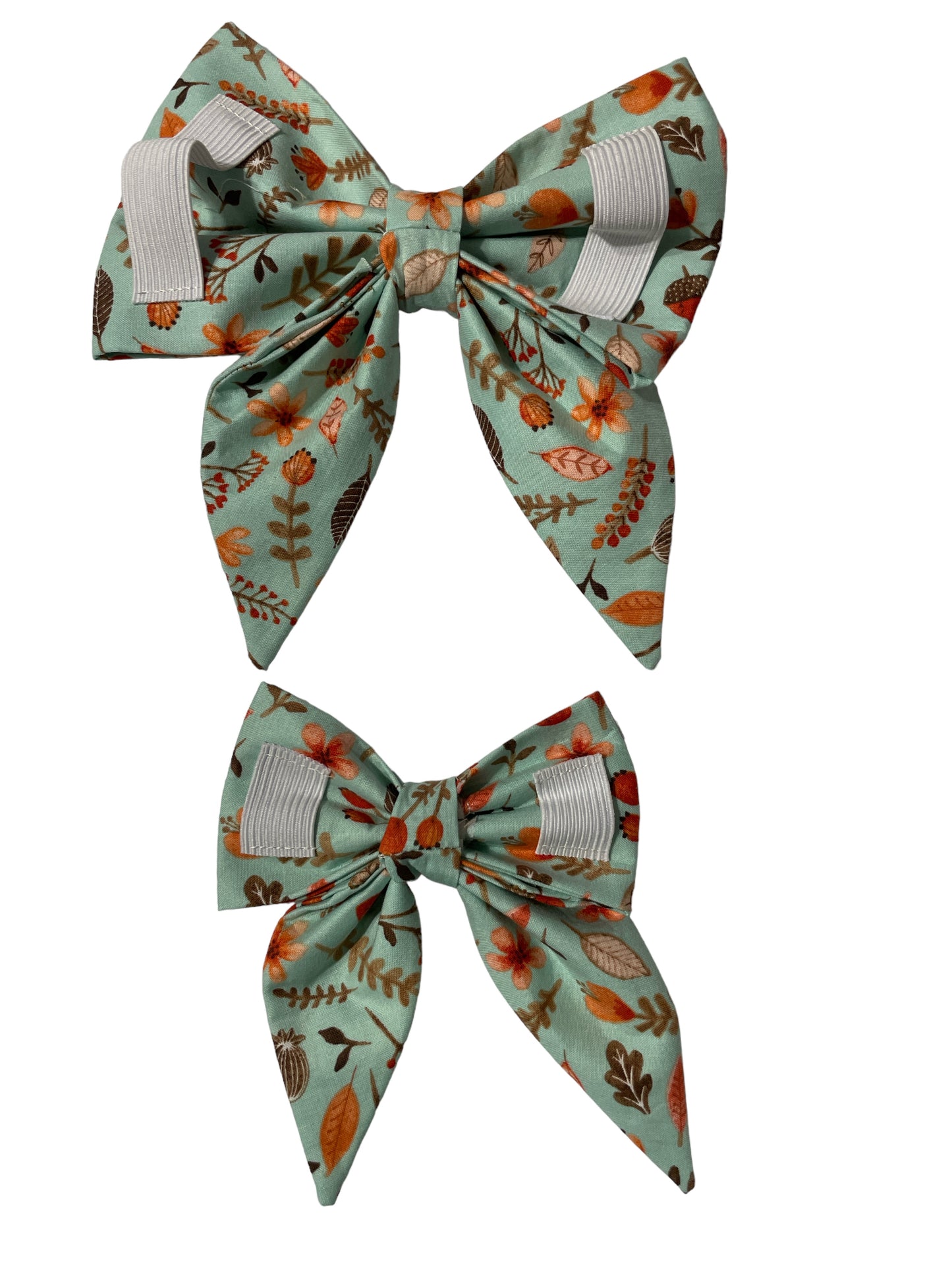 Light Blue Acorn Dog Bow