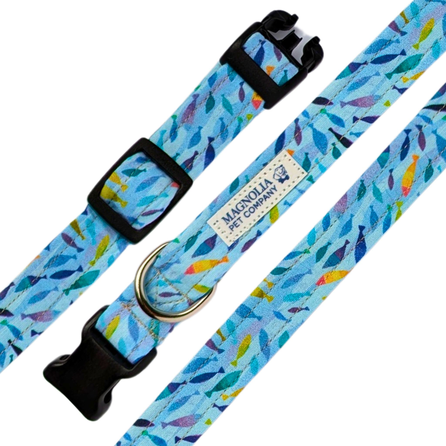 Little Fishy Blue Sea Dog Collar