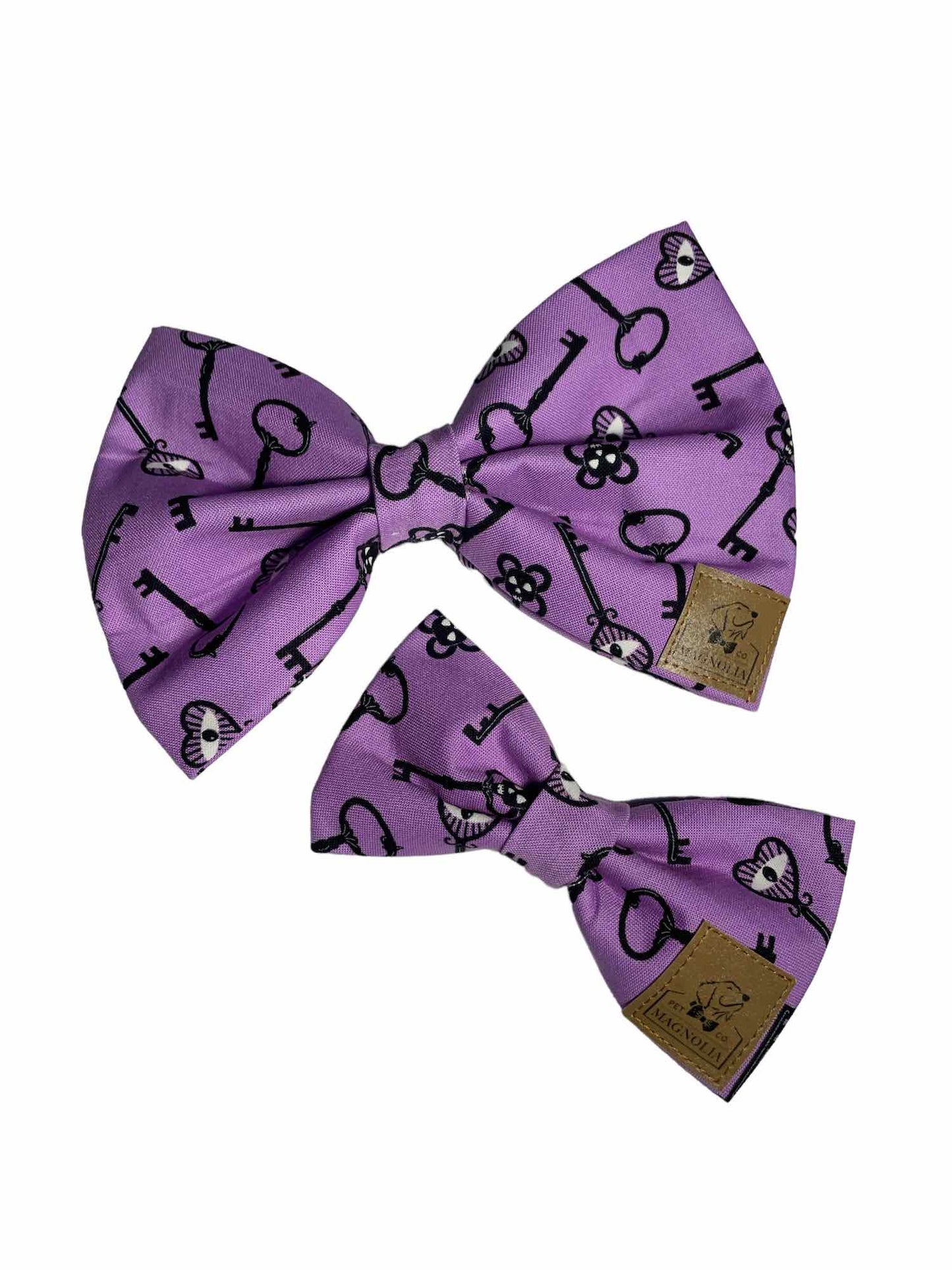 Skeleton Eye Key Dog Bow Tie (Glows in the Dark)