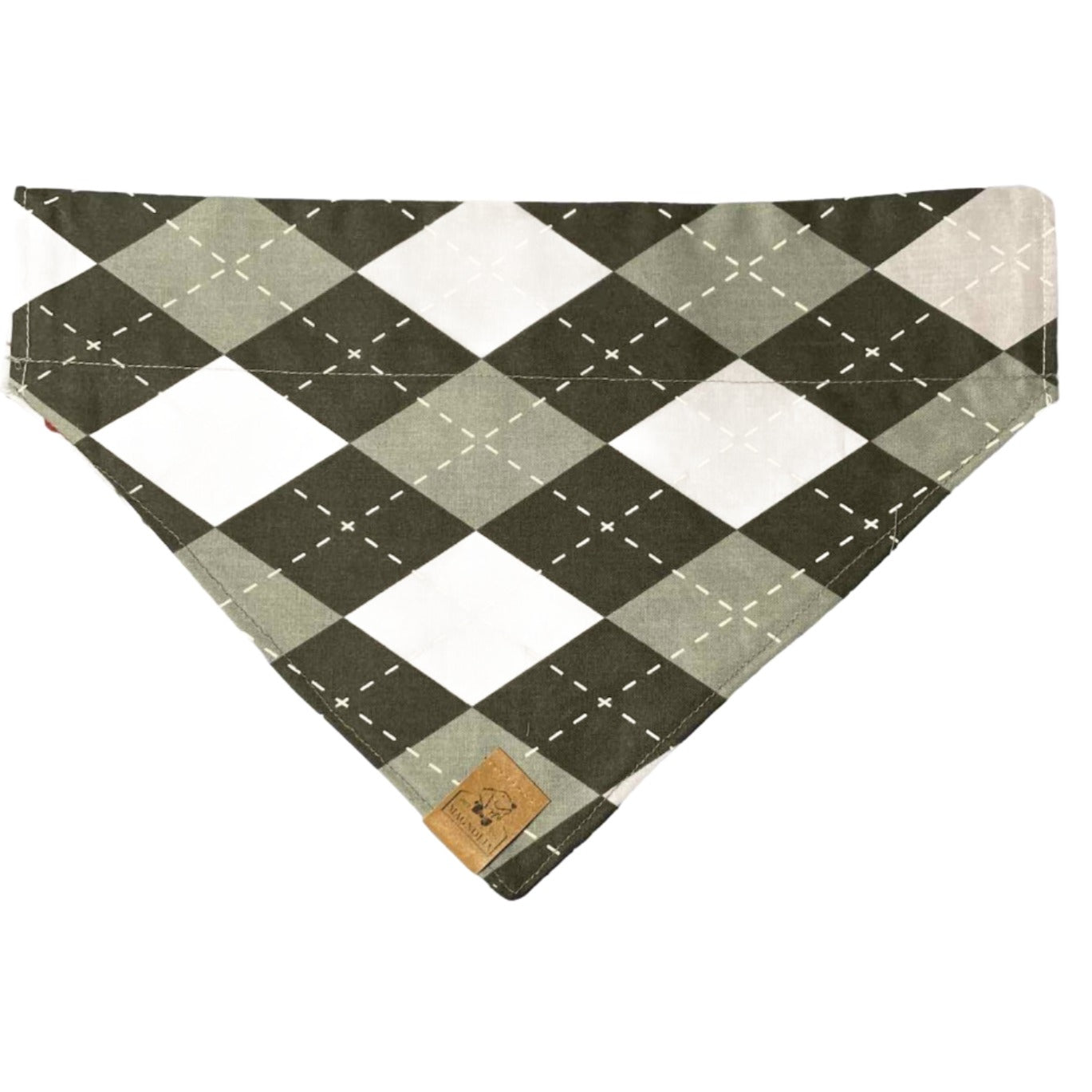 Golf Clubs and Argyle reversible Pet Bandana