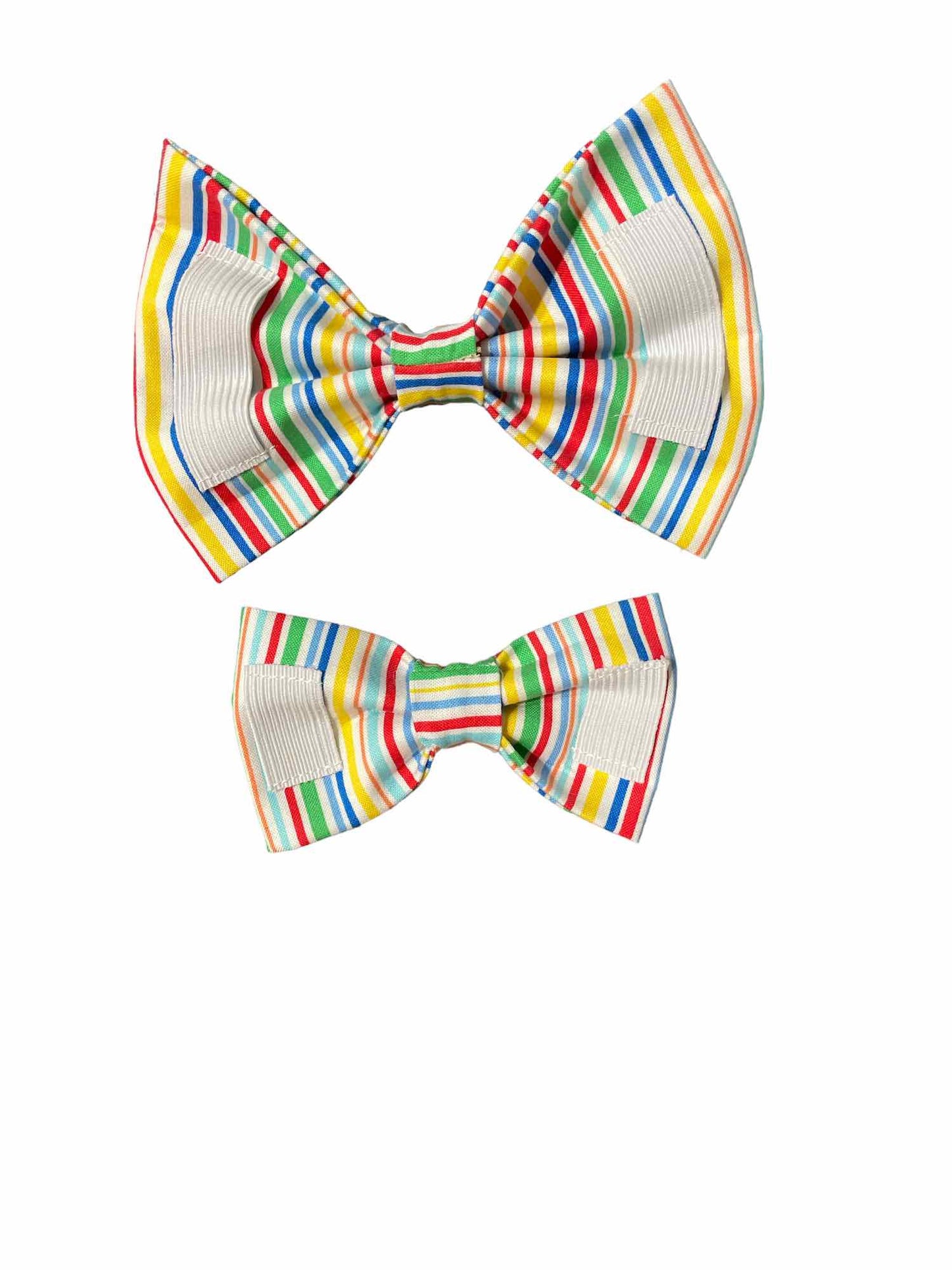 Bright Stripe Dog Bow Tie