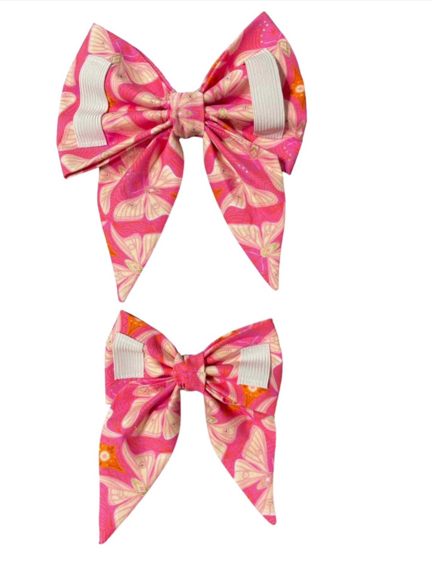 Majestic Pink Butterfly Dog Bow