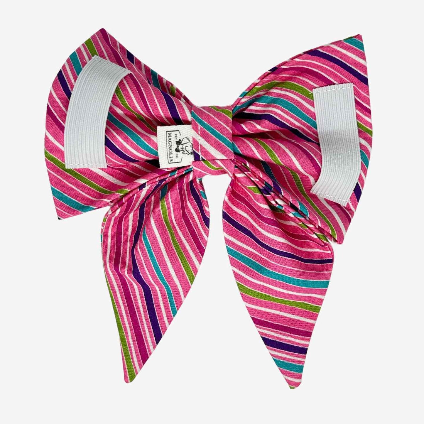 Candy Stripes Dog Bow