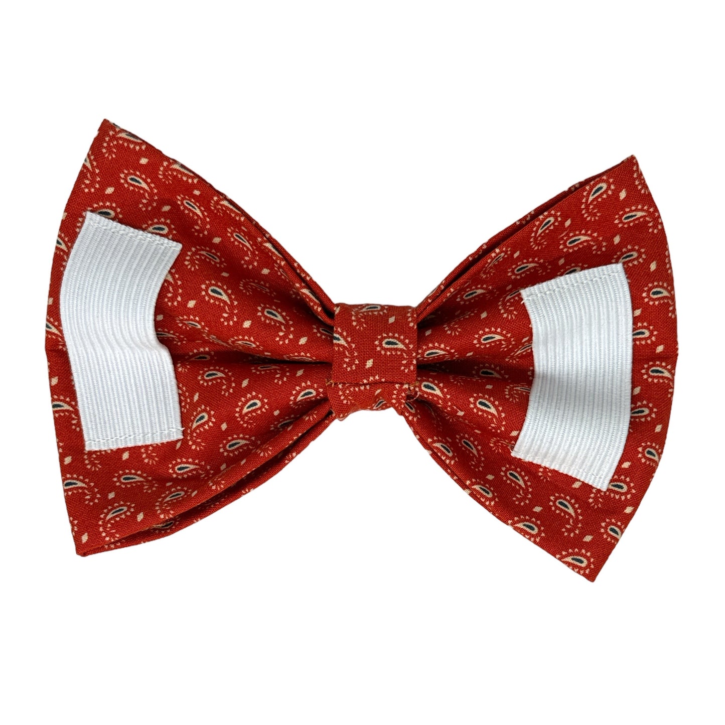 Crimson Paisley Dog Bow Tie
