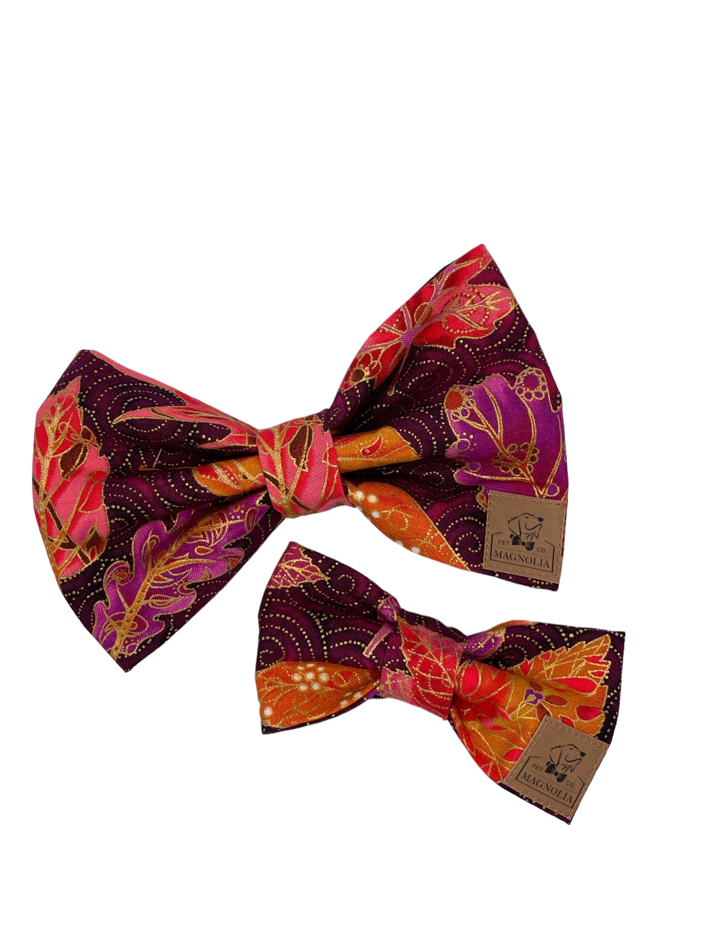 Fall Bejeweled Dog Bow Tie
