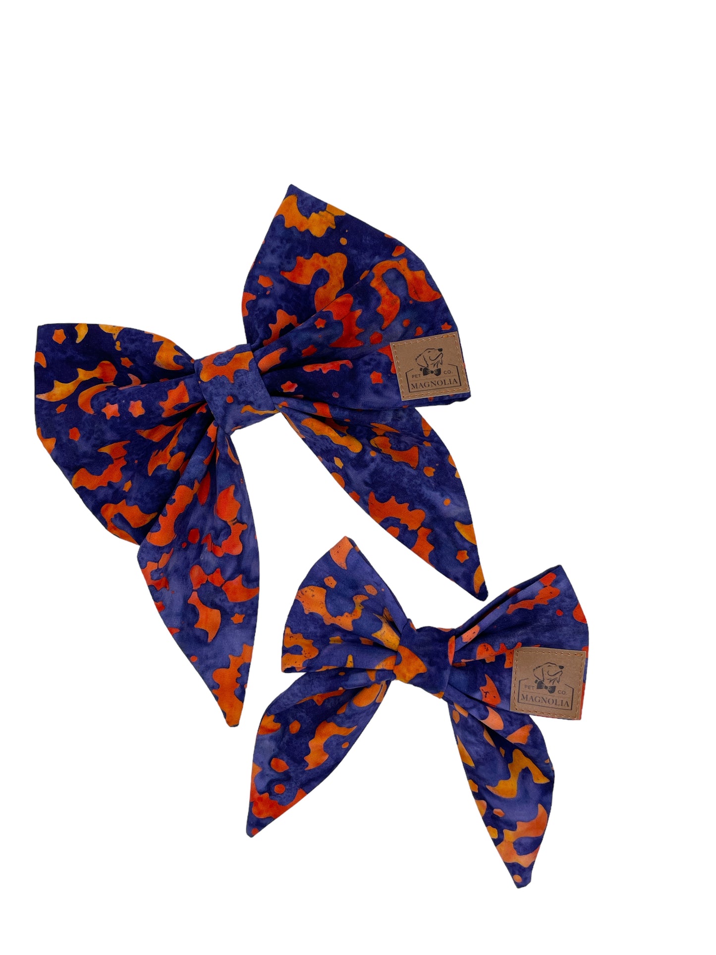 Fire Bat Halloween Dog Bow