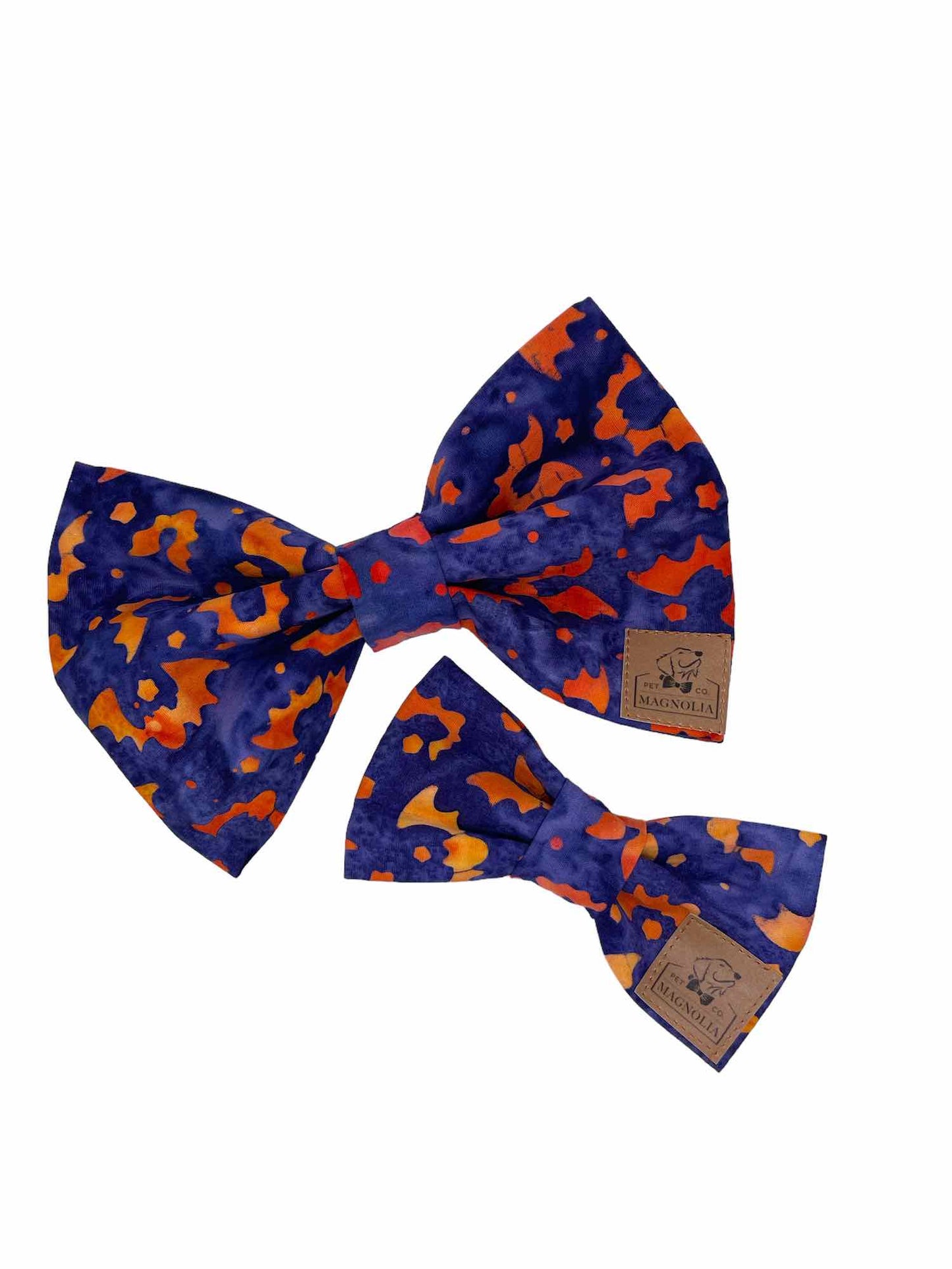 Fire Bat Halloween Dog Bow Tie