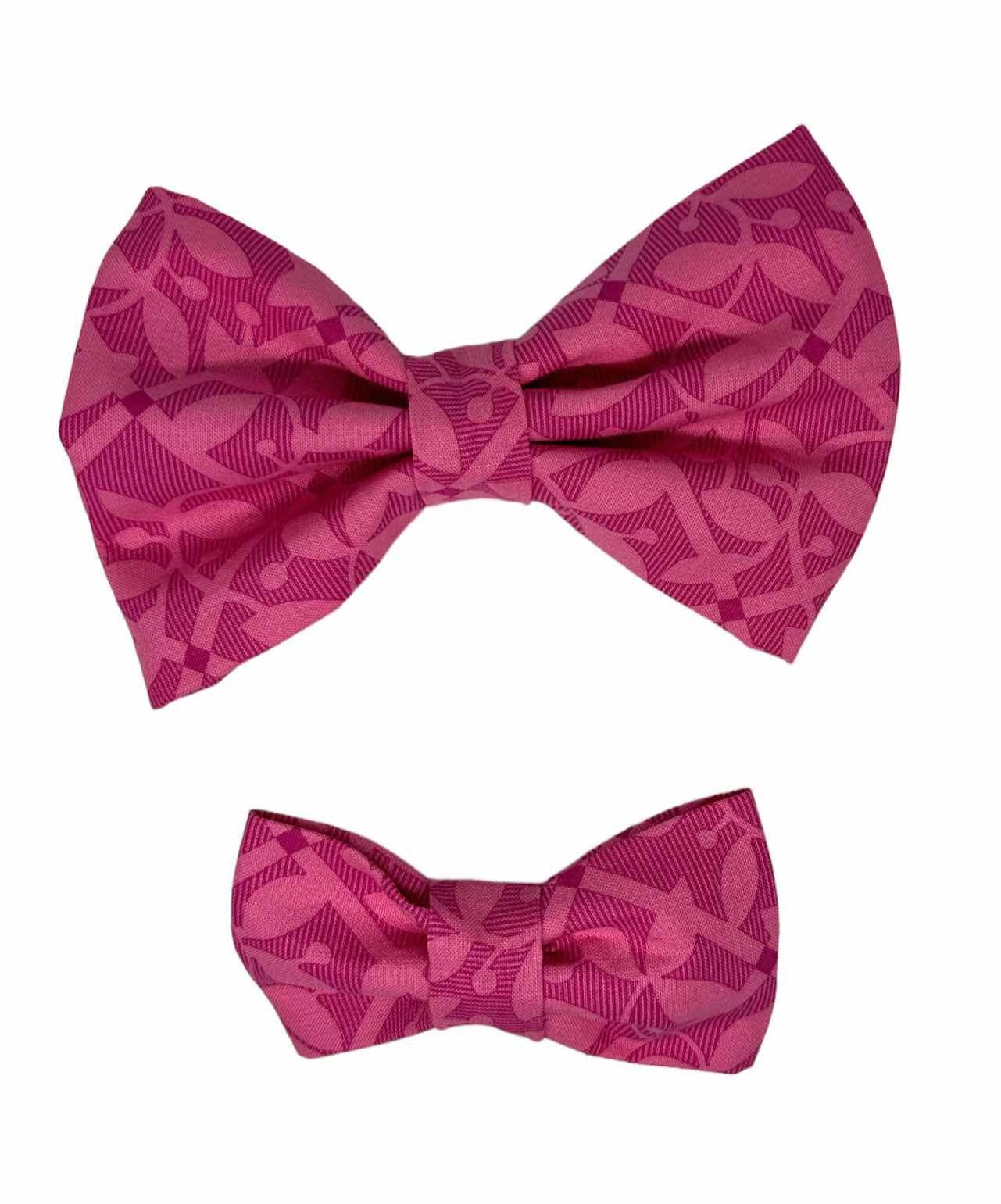 Garden Trellis Pink Dog Bow Tie