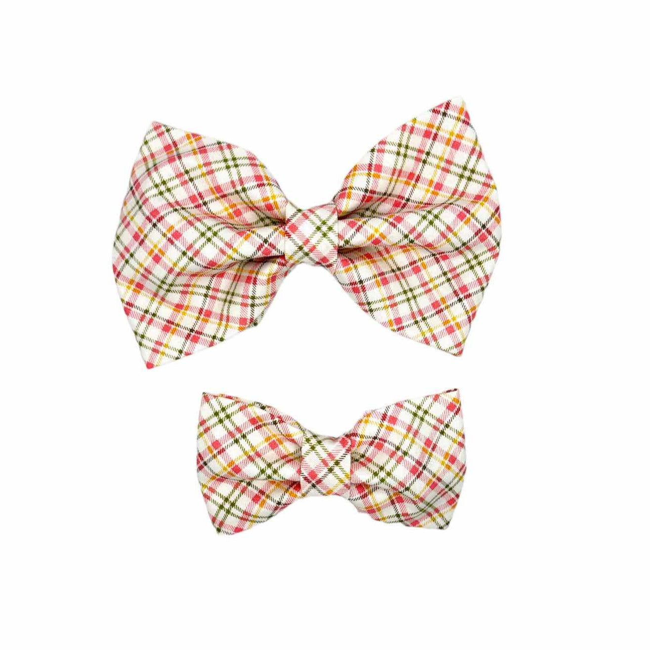 Perfectly Pastel Plaid Dog Bow Tie