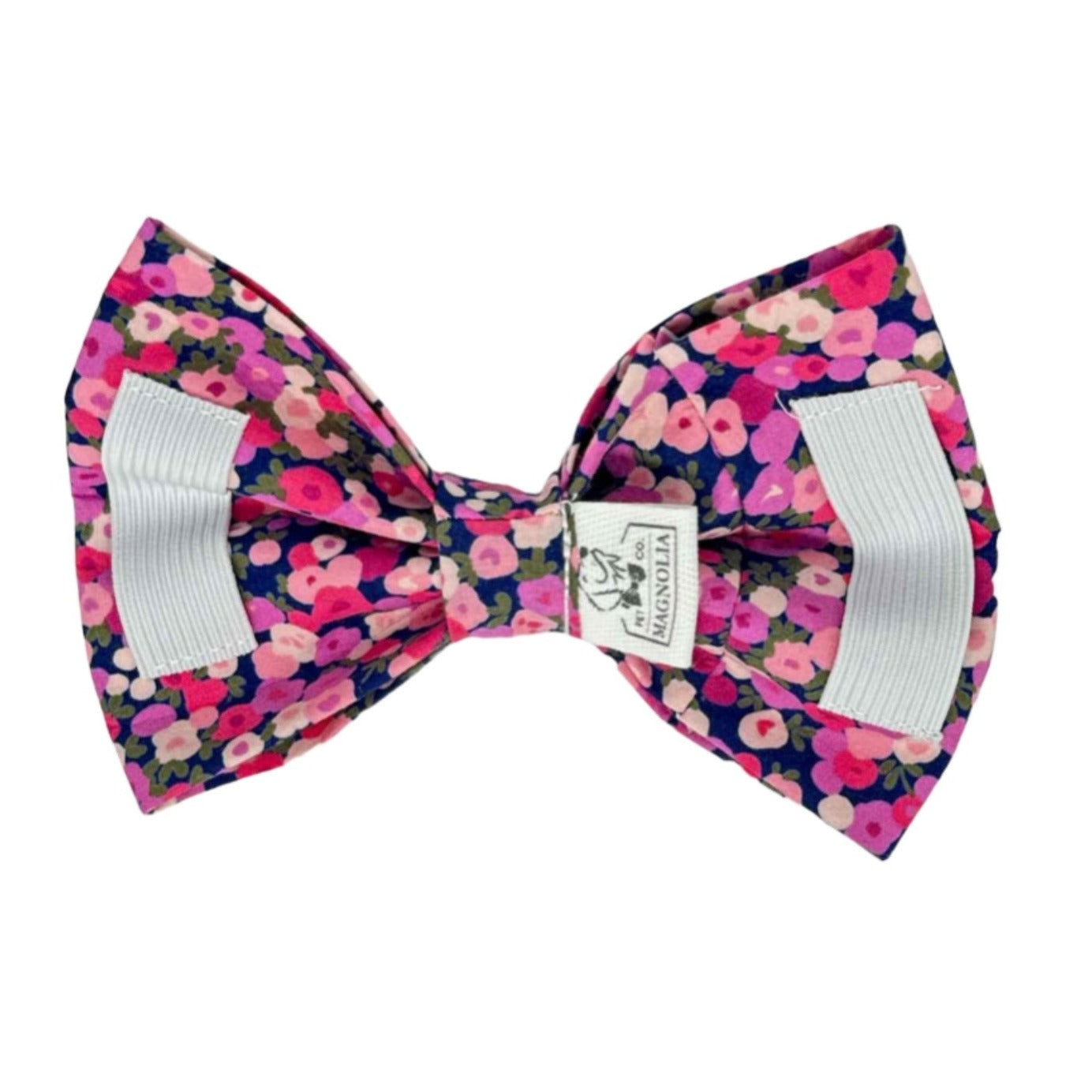 Pink Posies Forever Fuchsia Dog Bow Tie