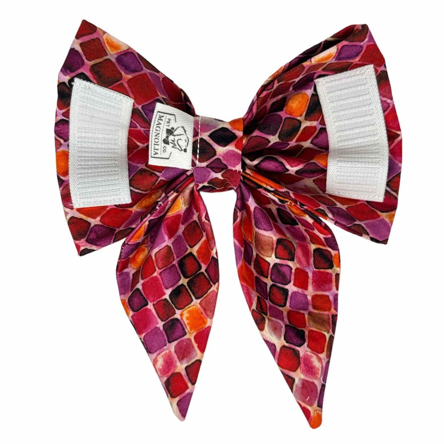 Pomegranate Passion Diamond Mosaic Dog Bow