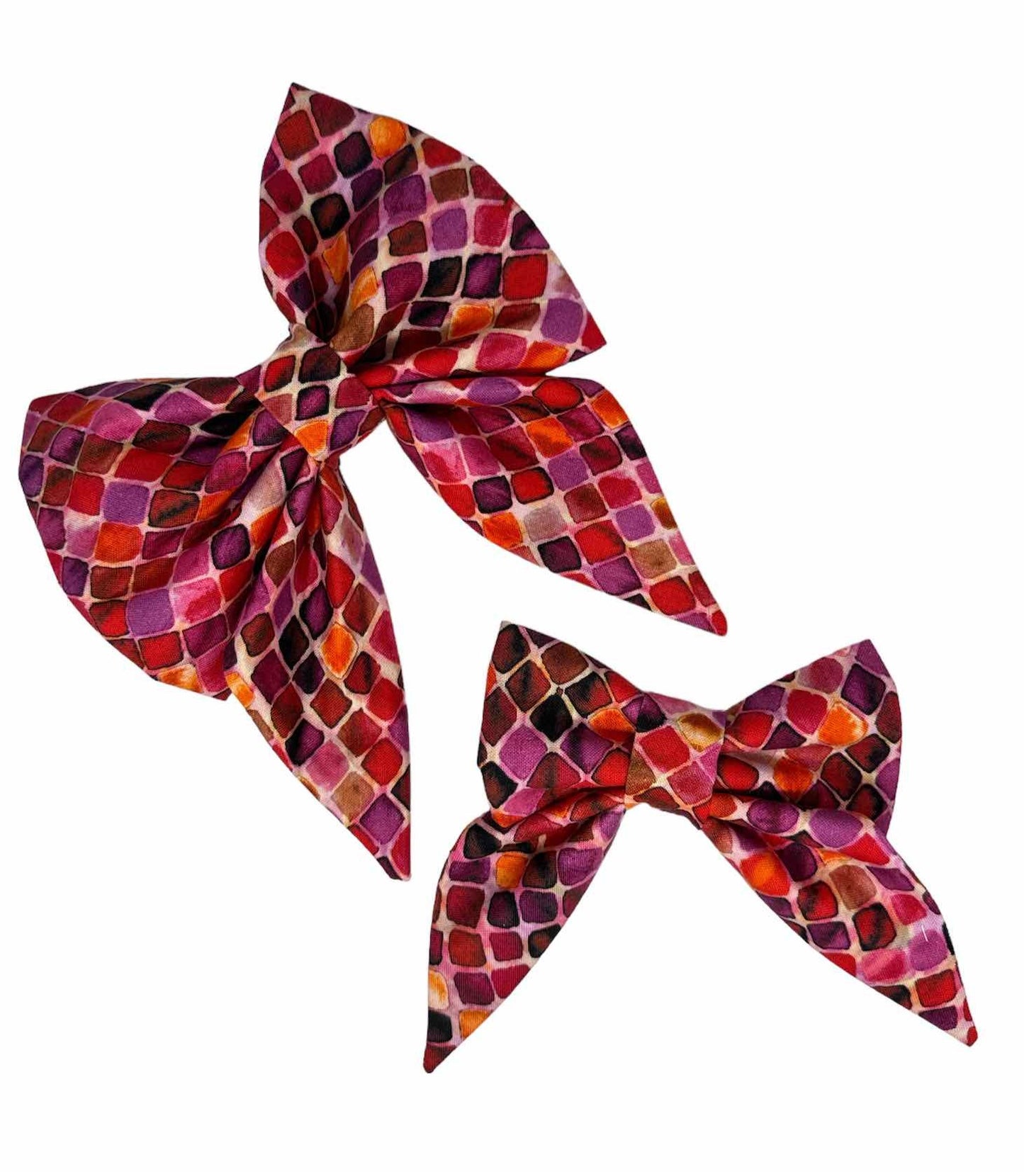 Pomegranate Passion Diamond Mosaic Dog Bow