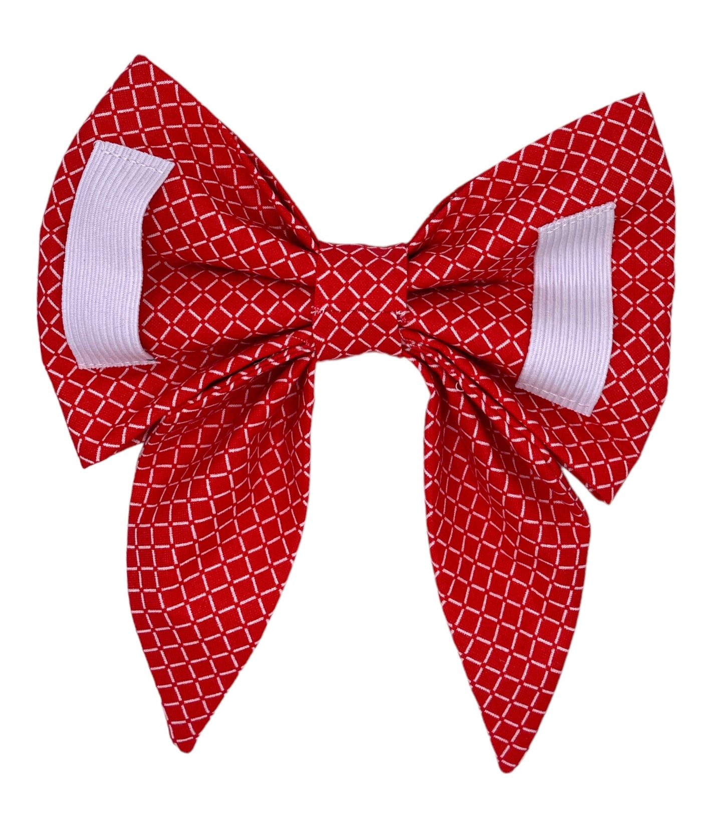 Red and White Classic Game Day Team Spirit Bow