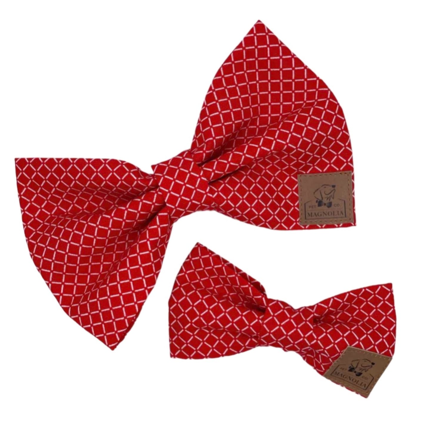 Crimson Diamond Dog Bow Tie