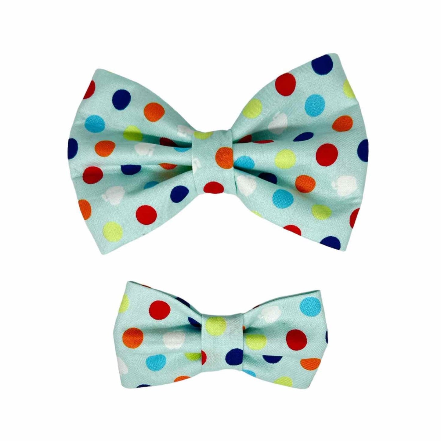 Retro Party Large Polka Dot Dog Bow Tie