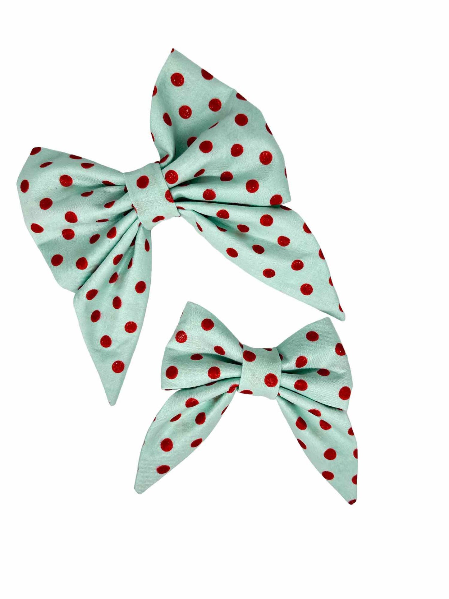 Sparkle Red Polka Dot Bow