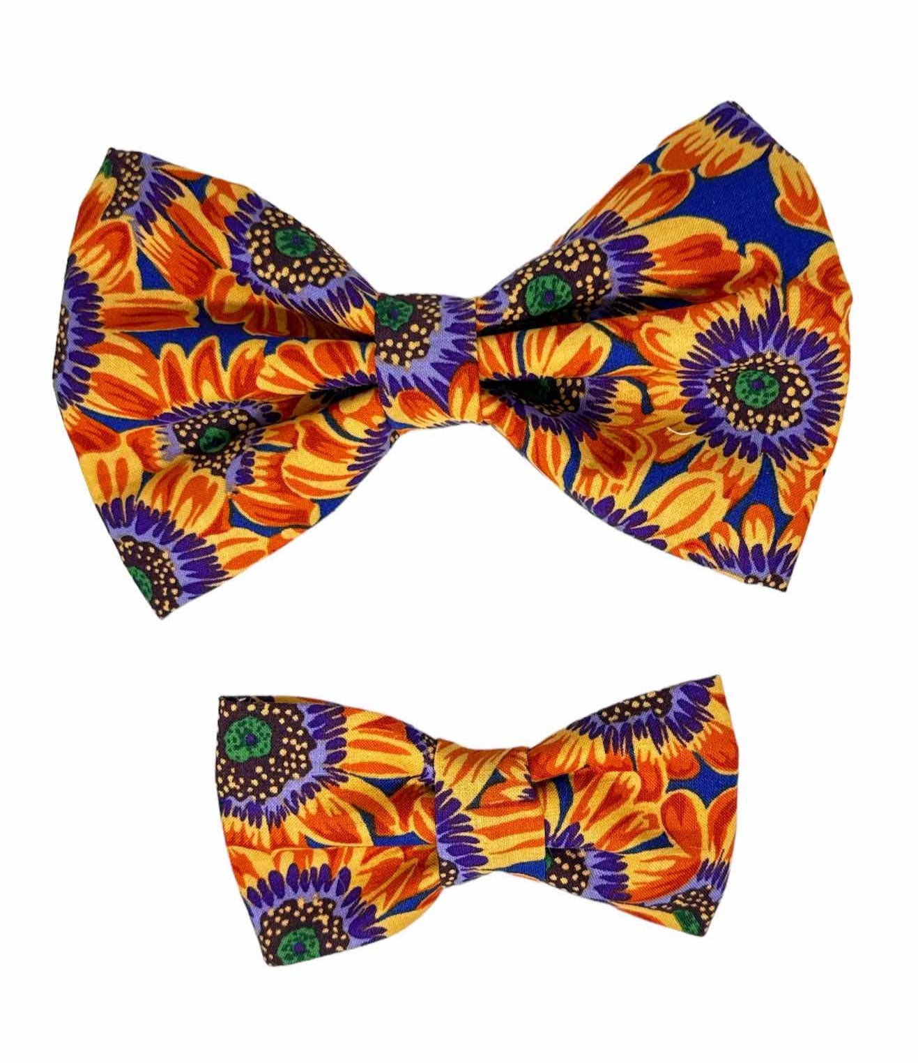 Van Gogh's Garden Party Dog Bow Tie