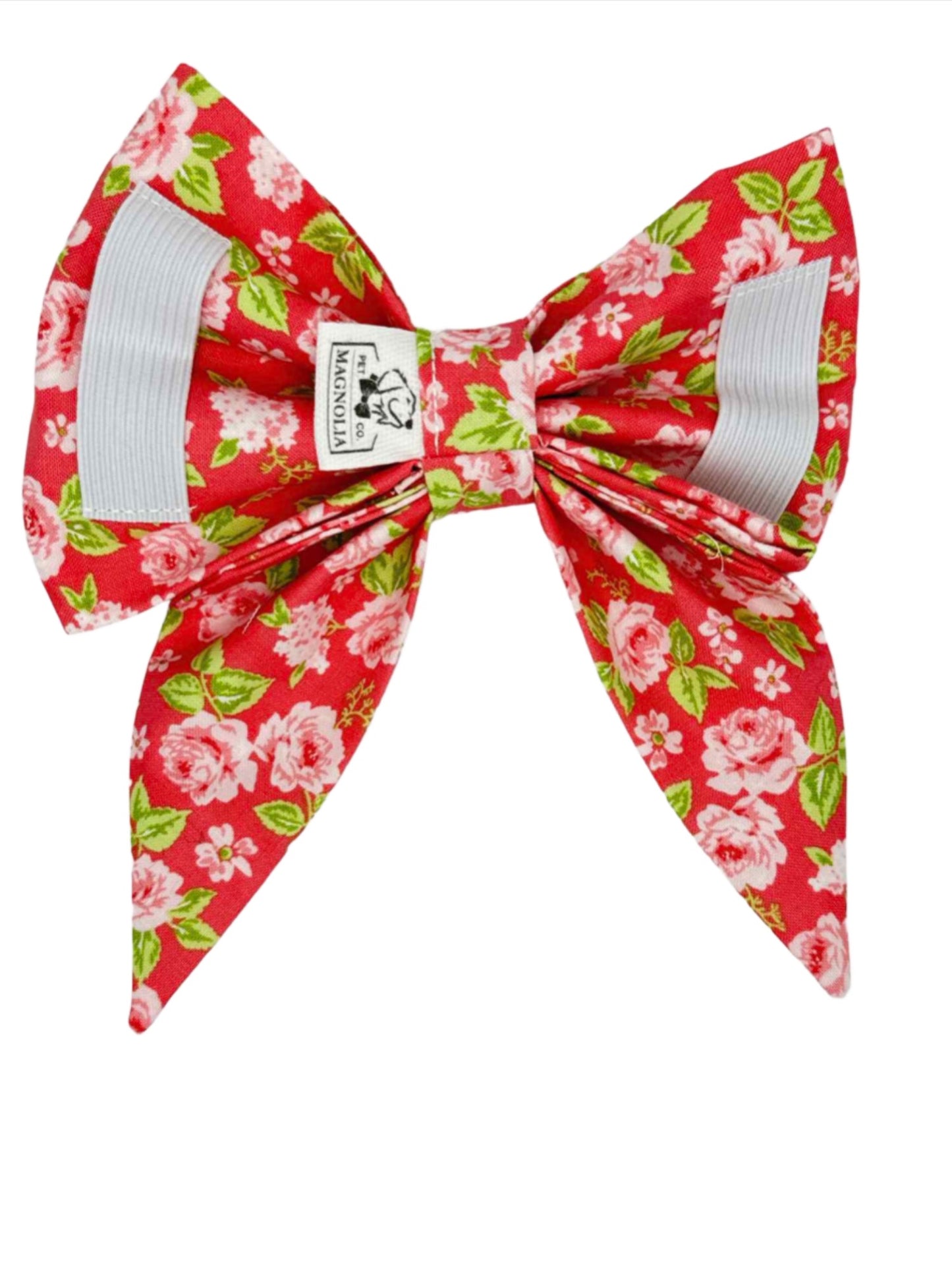 Vintage Rose in Pink Dog Bow