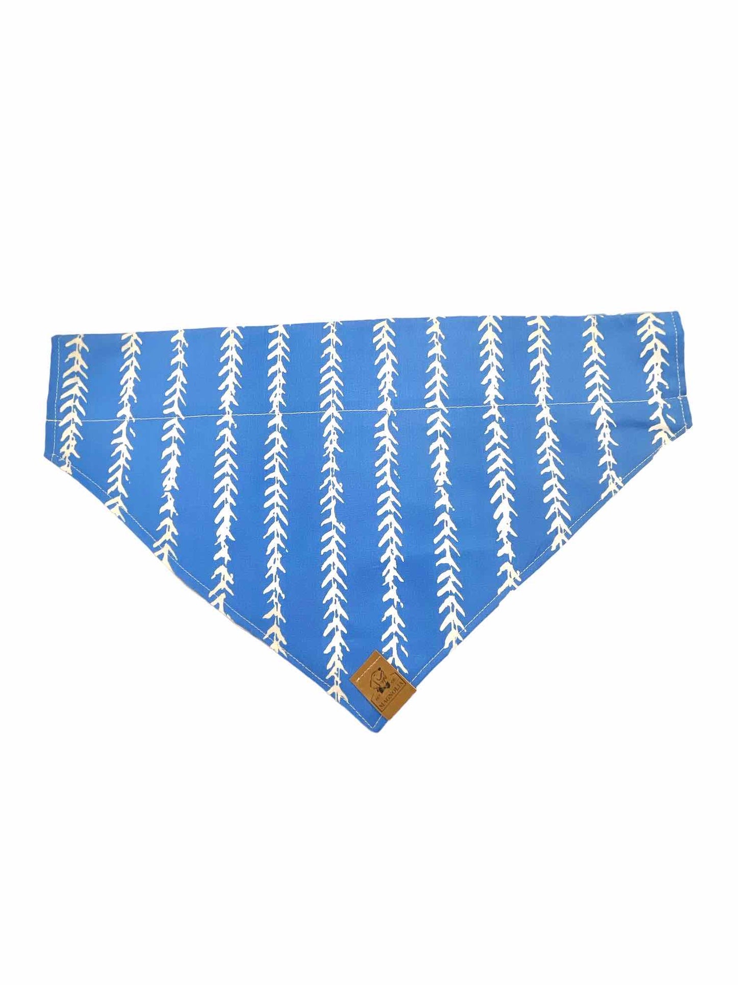 Blue White Arrow Plaid Dog Bandana