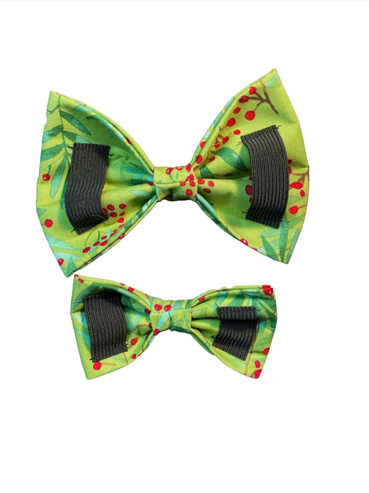 Boughs of Holly Dog Bow Tie