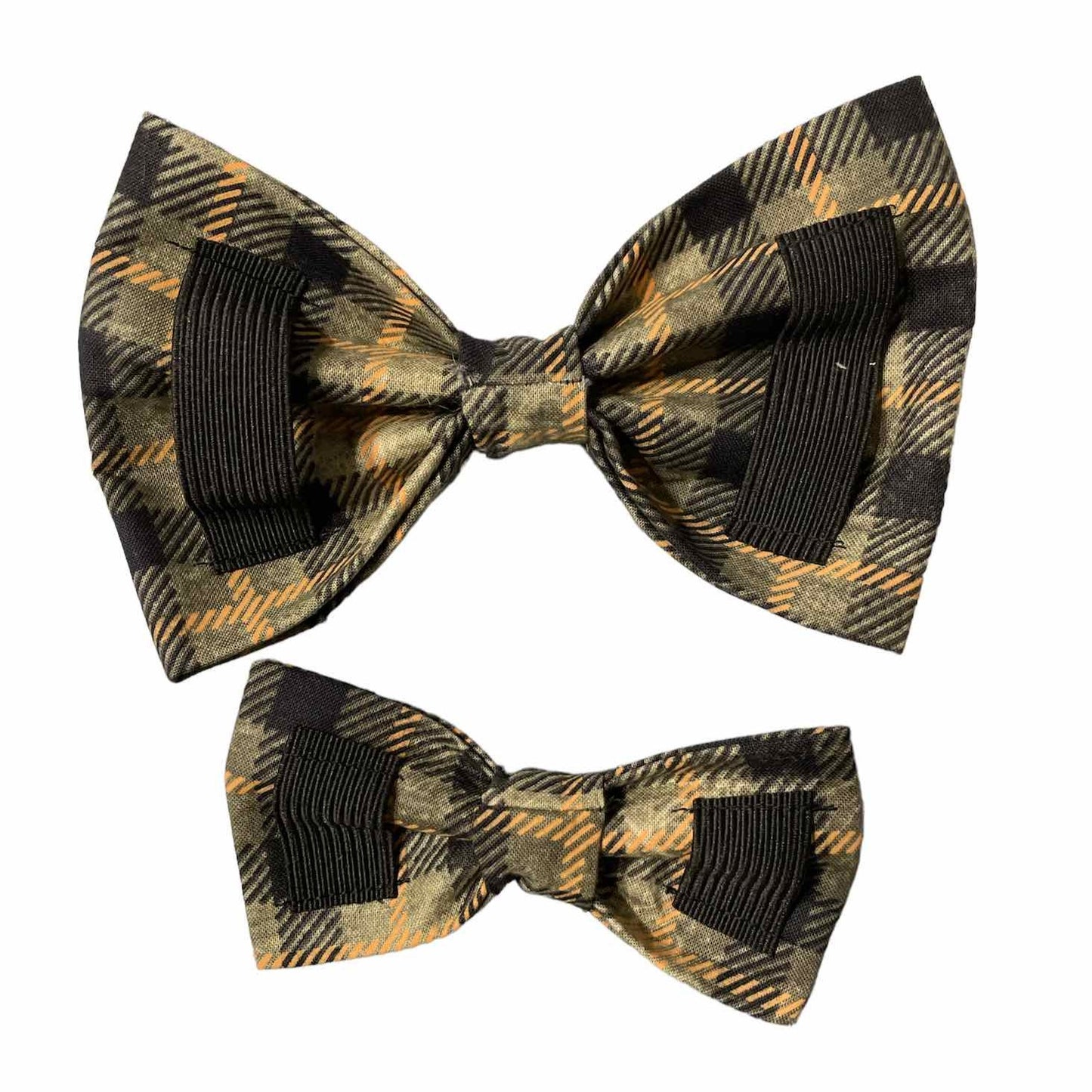 Autumn Plaid Dog Bow Tie
