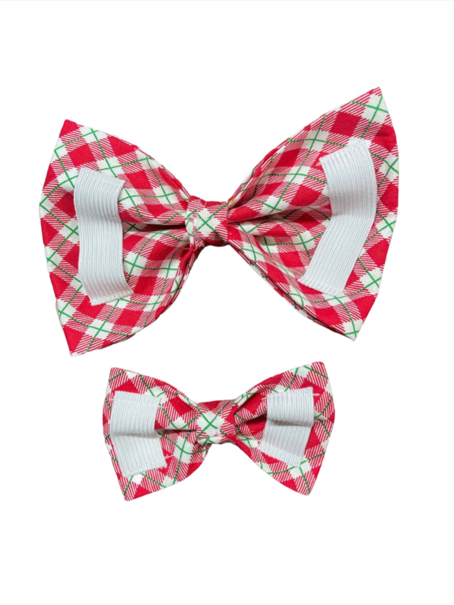 Christmas Plaid Dog Bow Tie