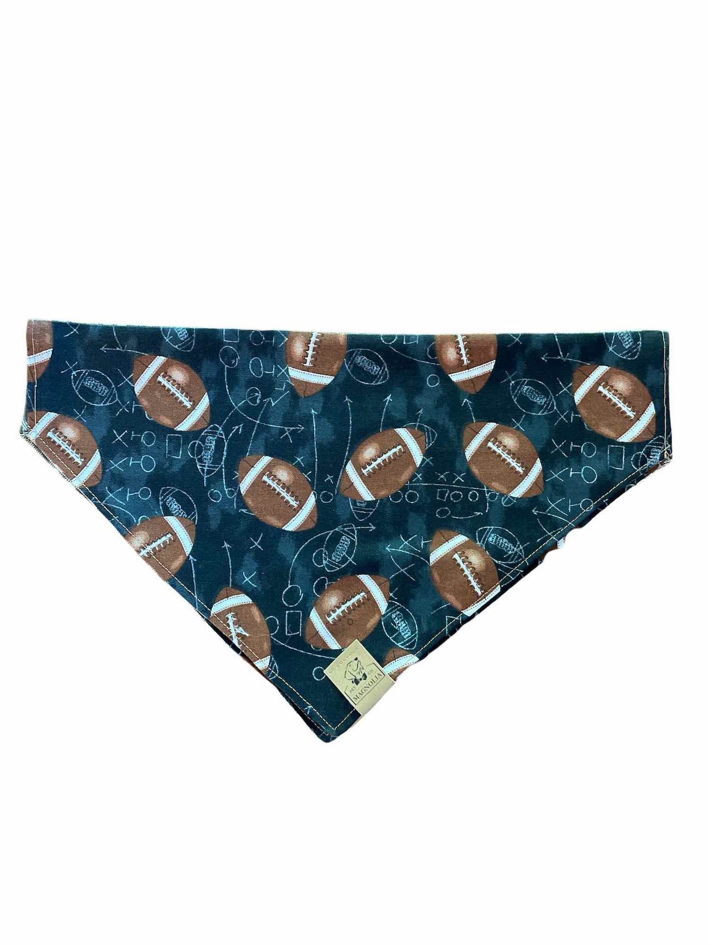 Football and Plaid Dog Bandana
