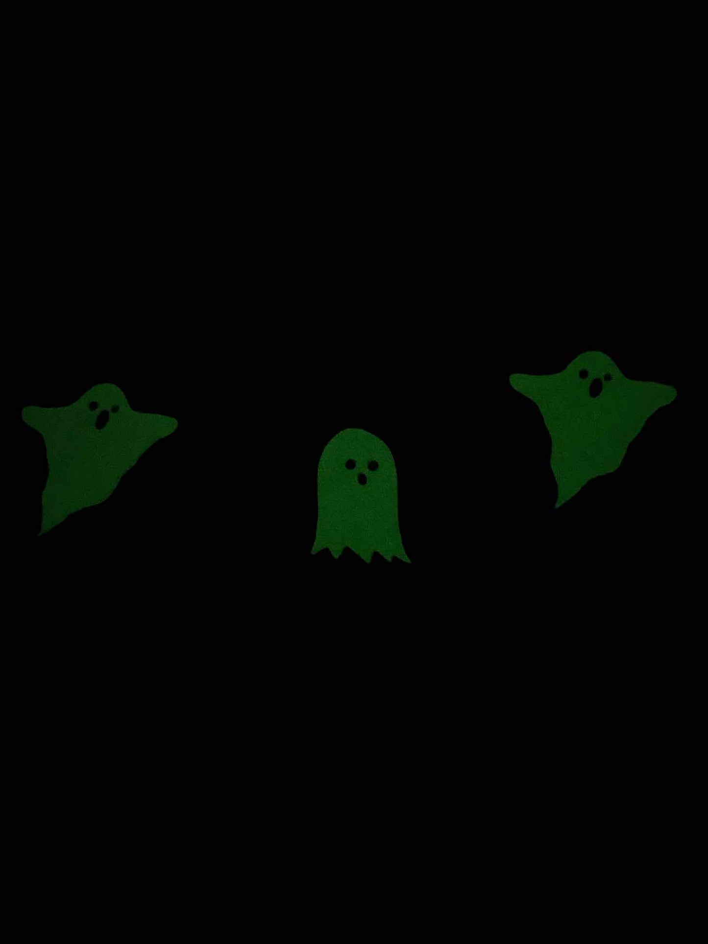 Ghosts on black with Skeleton keys (Glows in the Dark) Dog Bandana