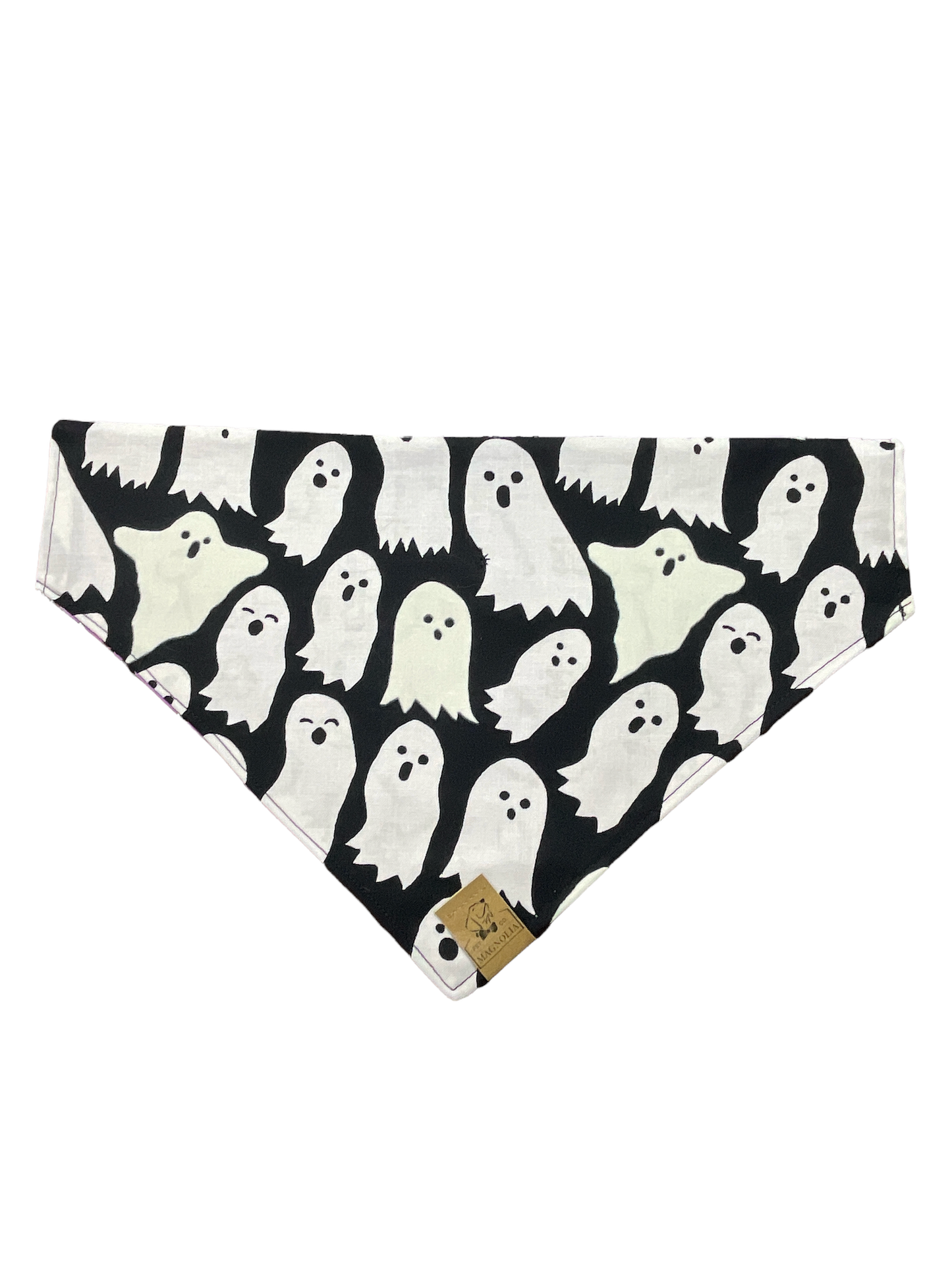 Ghosts on black with Skeleton keys (Glows in the Dark) Dog Bandana