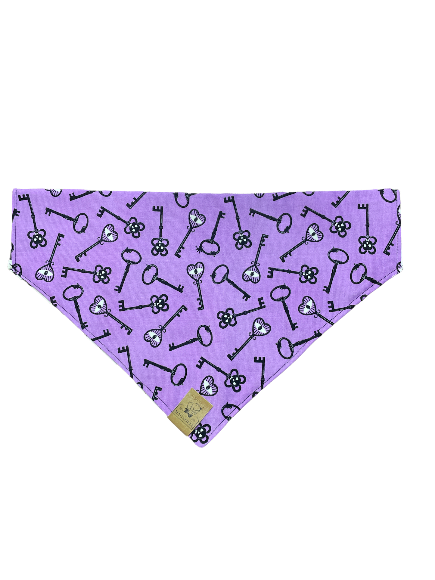 Ghosts on black with Skeleton keys (Glows in the Dark) Dog Bandana