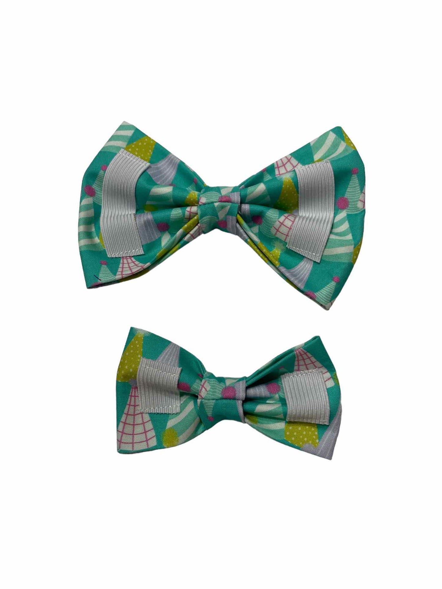 Birthday Bash Aqua Dog Bow Tie