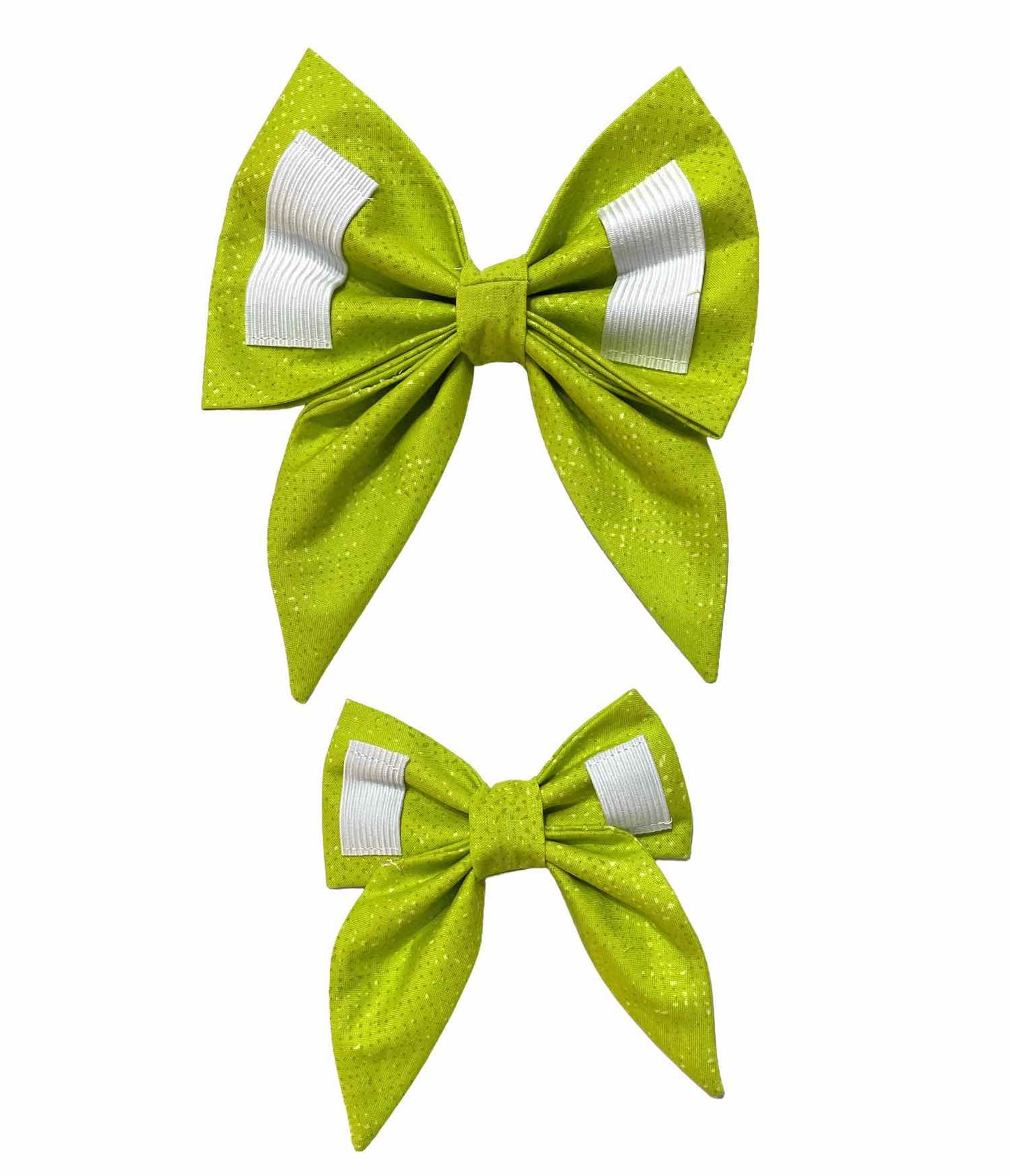 Pixel Perfect Lime Green Dog Bow
