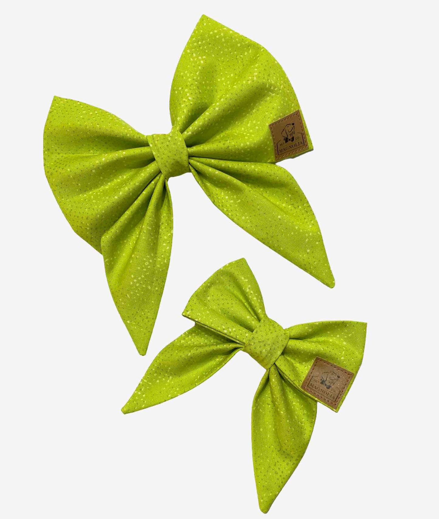 Pixel Perfect Lime Green Dog Bow