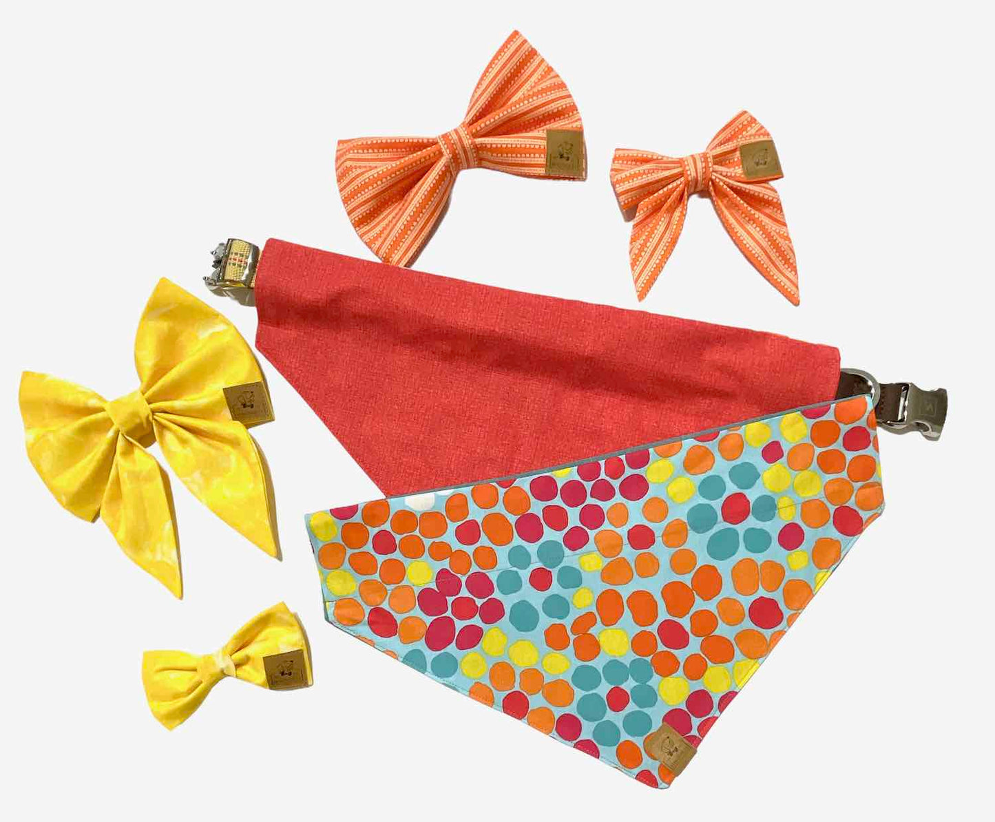 Featherlight Yellow Sunshine Dog Bow