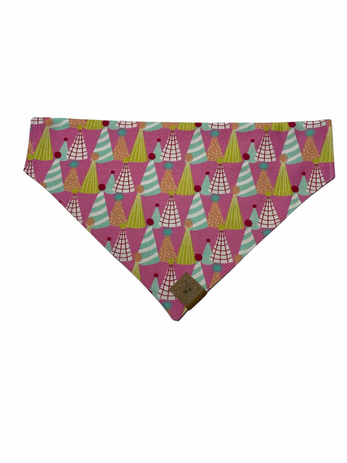 Pink Birthday Cake & Party Hat Dog Bandana