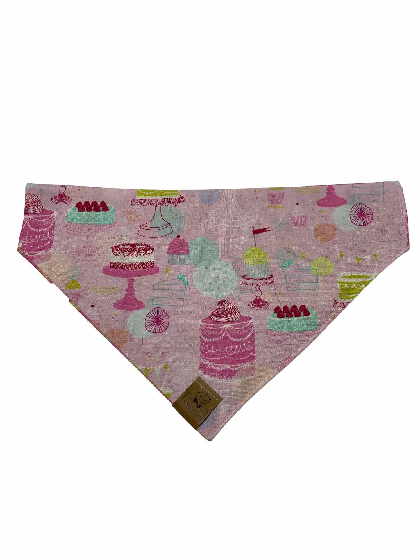Pink Birthday Cake & Party Hat Dog Bandana