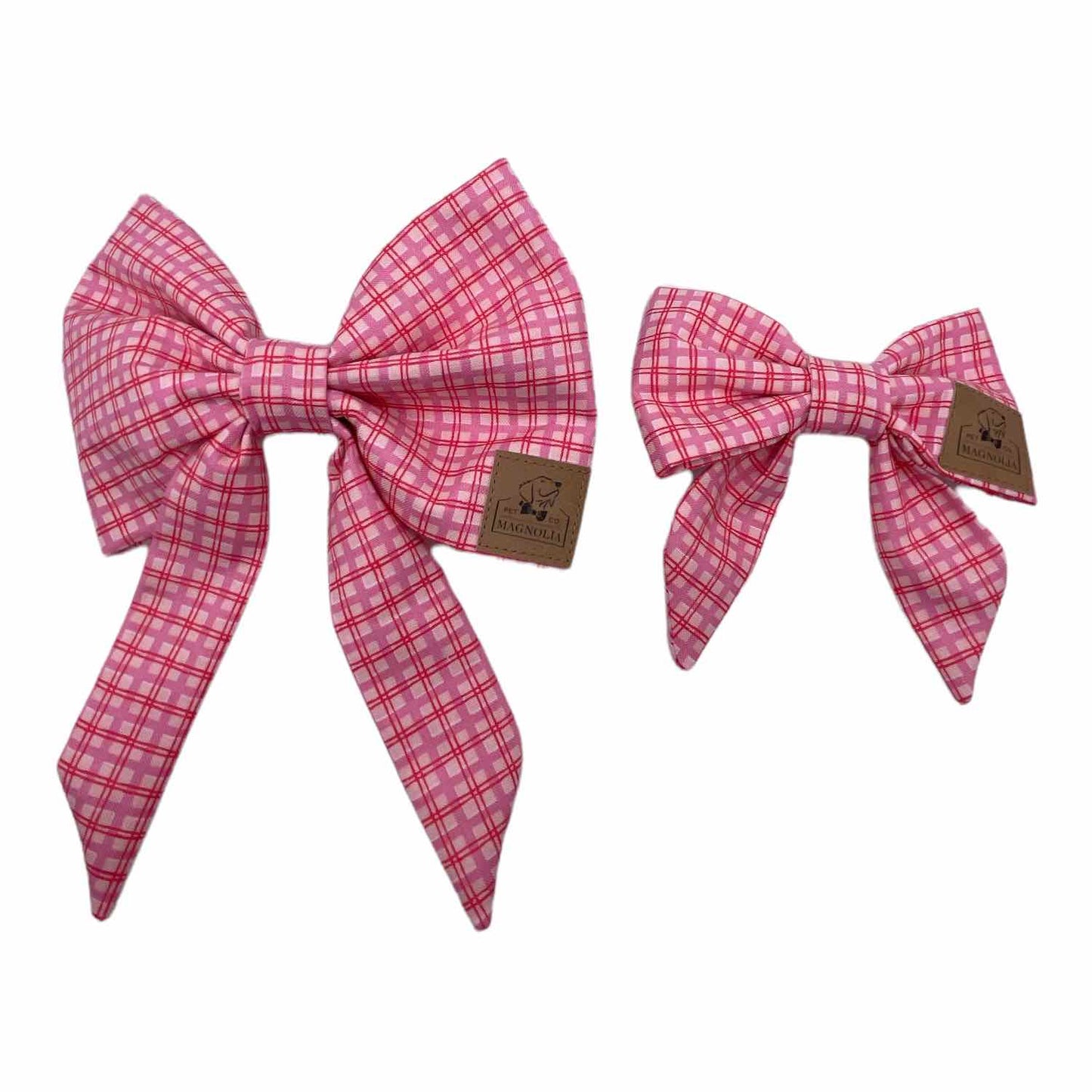 Pink Plaid Bow