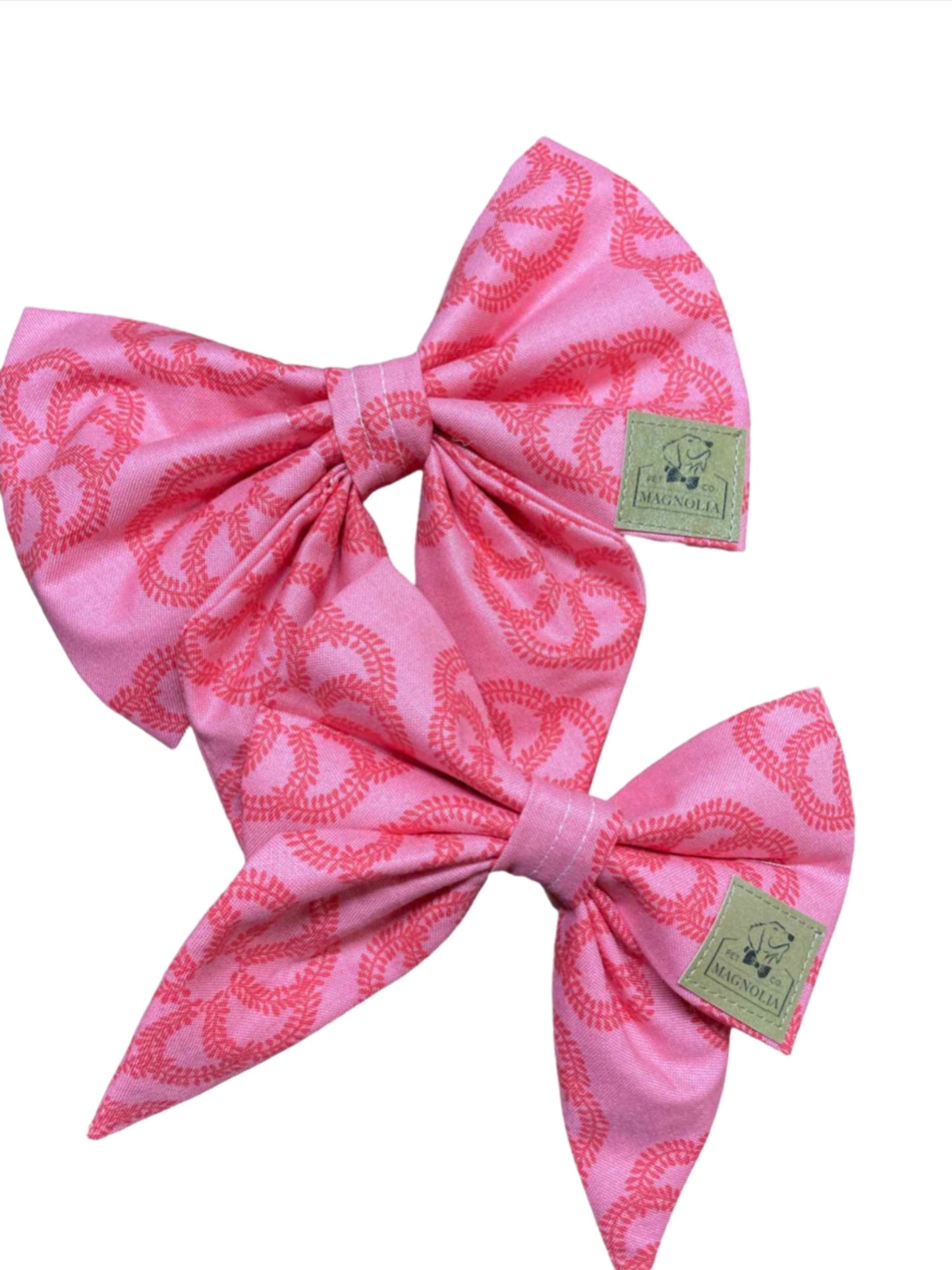 Pink Garden Dog Bow