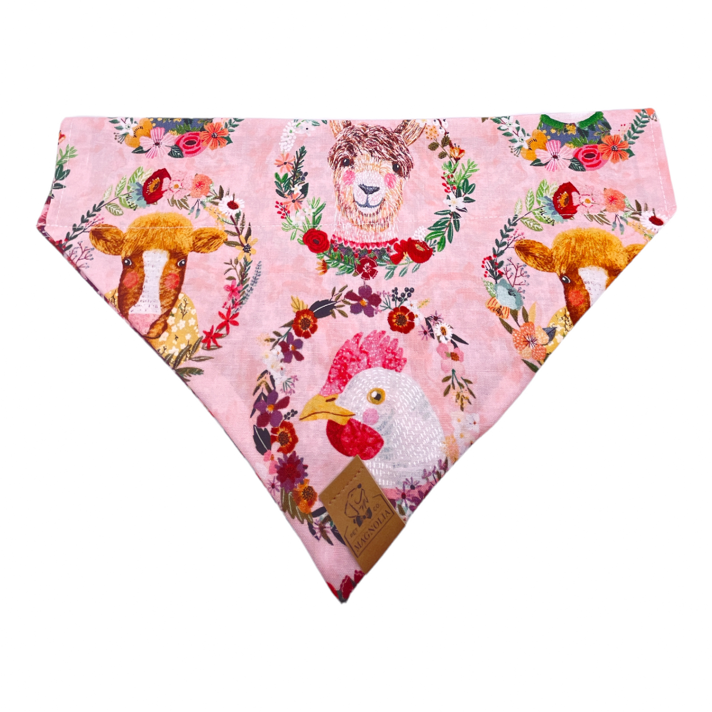 Farm Animal and Floral Bandana
