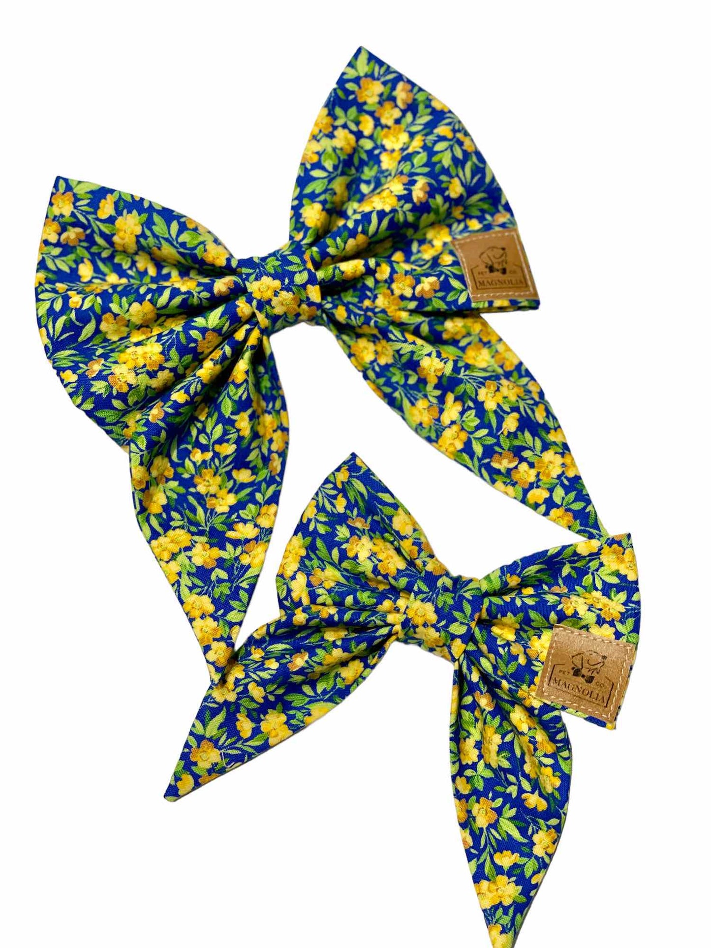 Yellow Prairie Flower and Blue Sky Dog Bow