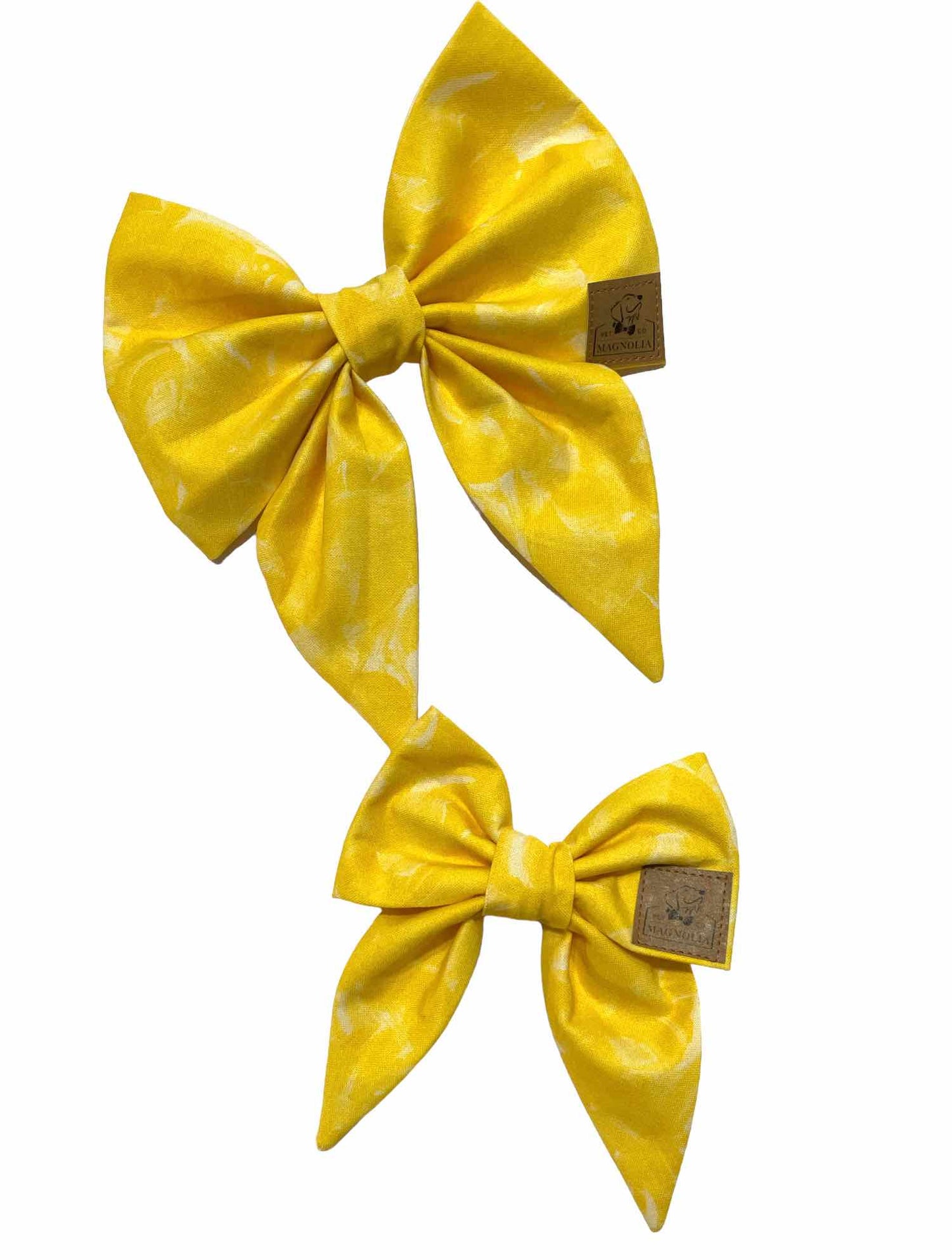 Featherlight Yellow Sunshine Dog Bow