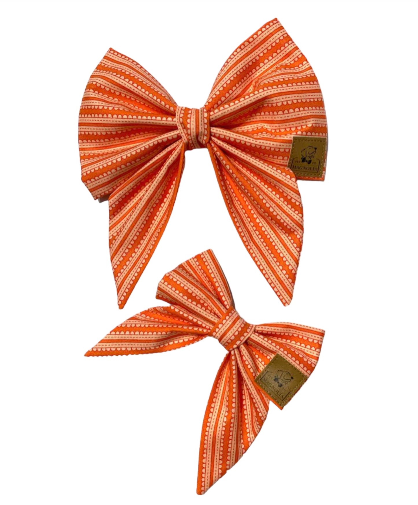 Orange Creamsicle Dog Bow