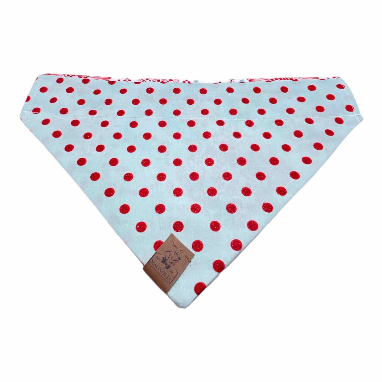 Valentine Floral with Red Polkadot Dog Bandana